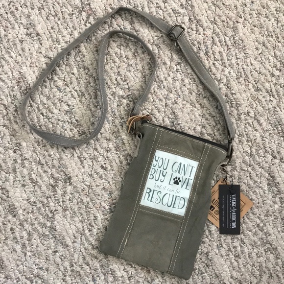 Vintage Addiction Handbags - NWT Vintage Addiction Cross-Body Canvas Bag